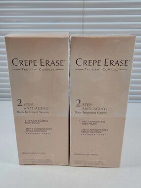 CREPE ERASE TRUFIRM COMPLEX 2 STEP ANTI AGING BODY TREATMENT 2 BOXES 3.5 OZ EACH